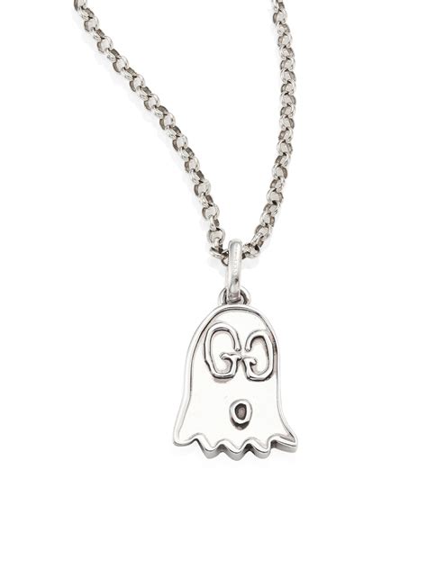 replica gucci ghost pendant|gucci ghost pendant necklace in silver.